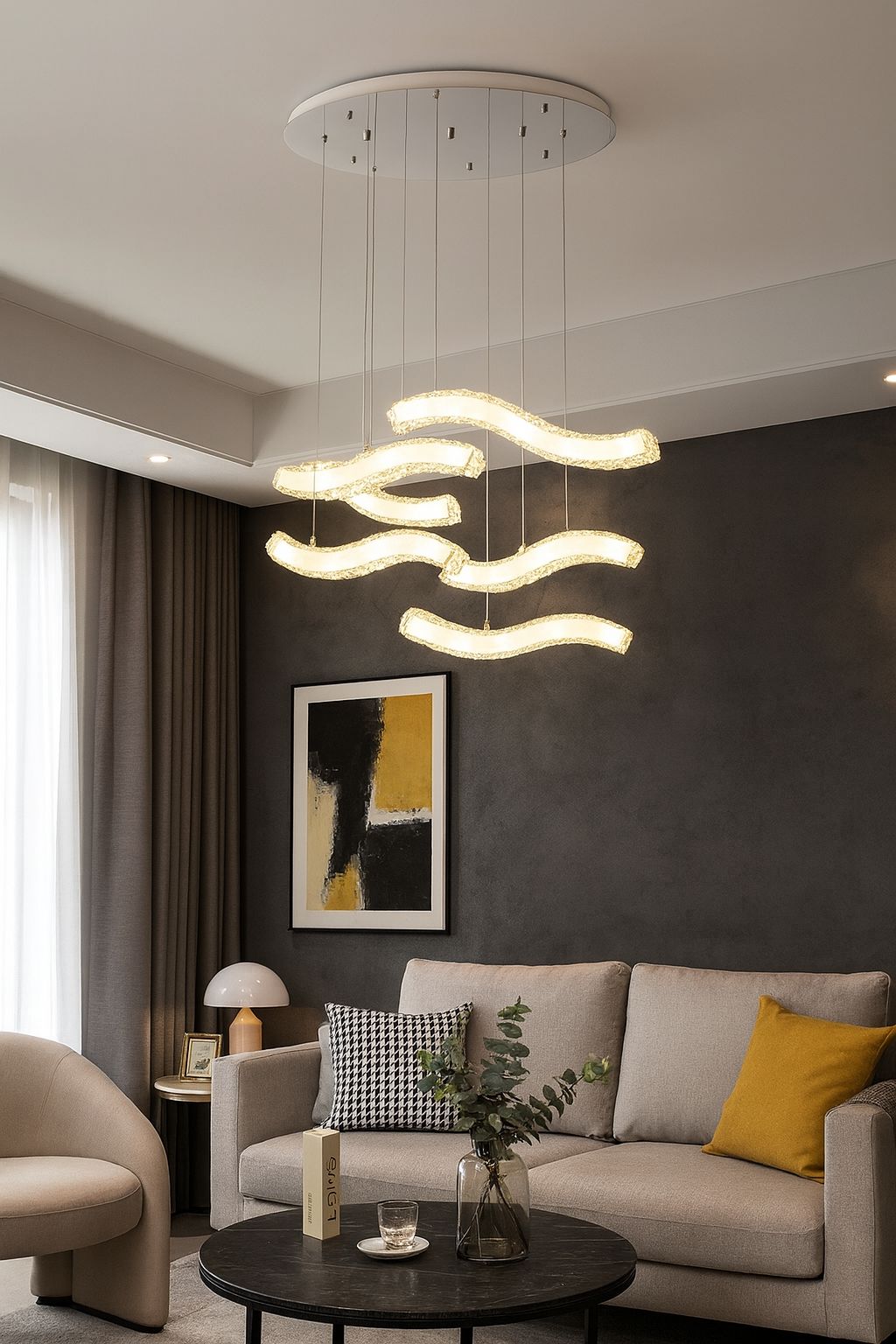 Crystal Wave Chandelier