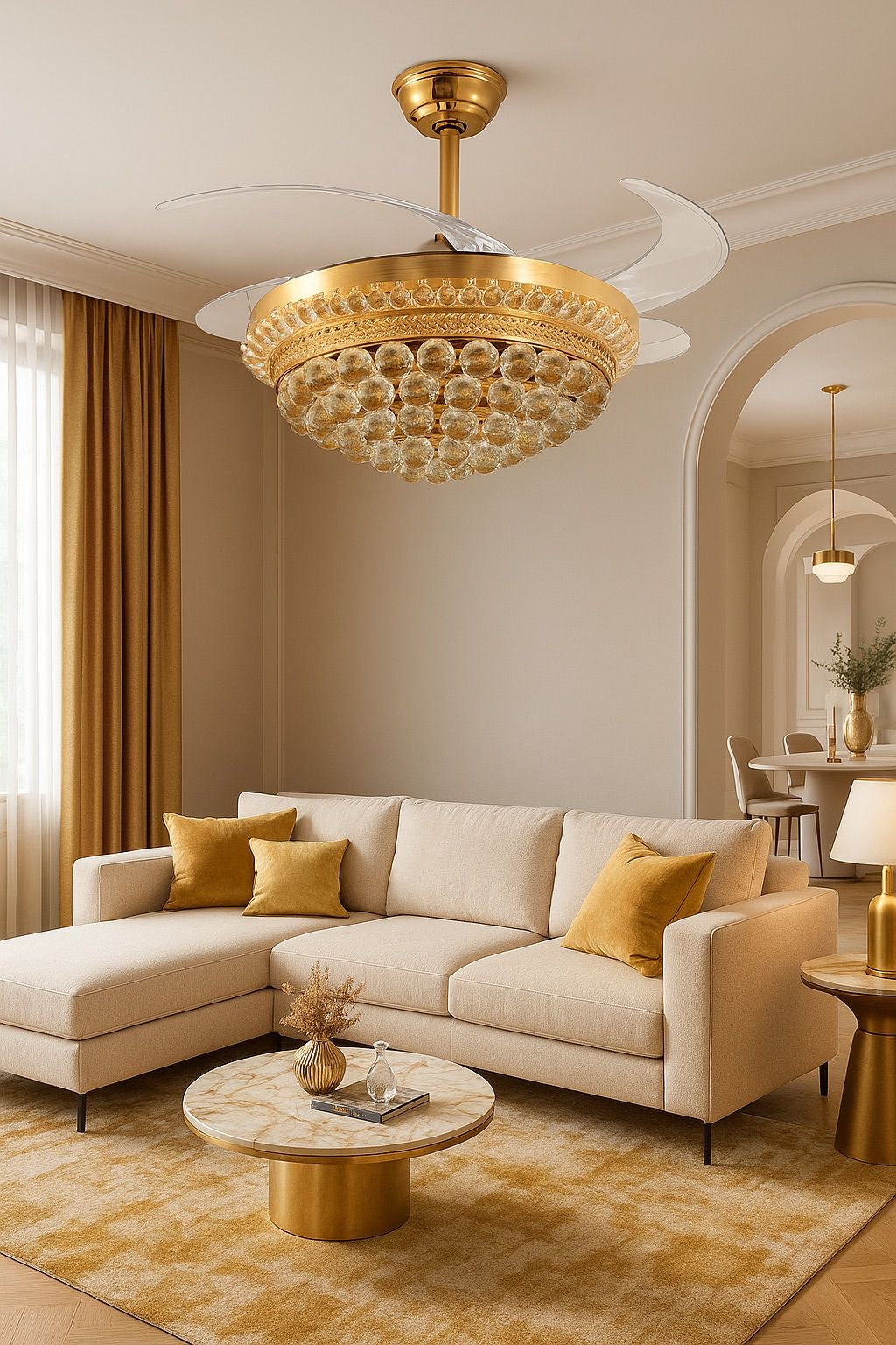 Invisible Fan Light - Gold