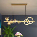 Linear Pendant Lighting Long Chandelier Gold Modern Hanging Lamp For Dining Room Living Room Restaurant
